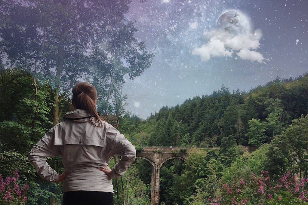 Full moon gazing